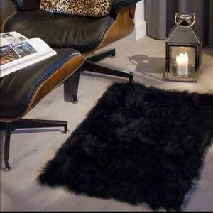 LUXE Hudson Faux Fur Rectangular Rug NWT